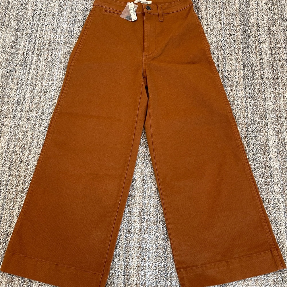 Madewell high waist wide leg twill sz 25